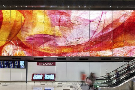 Hong Kong International Airport Glass Painting